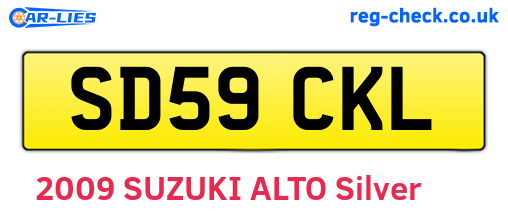 SD59CKL are the vehicle registration plates.
