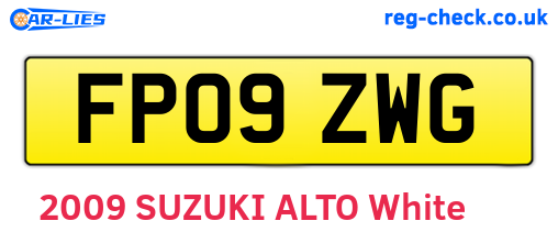 FP09ZWG are the vehicle registration plates.