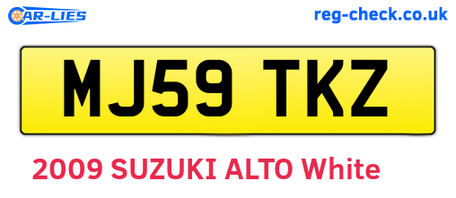 MJ59TKZ are the vehicle registration plates.