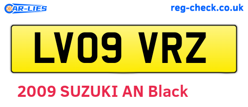 LV09VRZ are the vehicle registration plates.