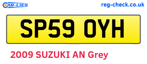 SP59OYH are the vehicle registration plates.