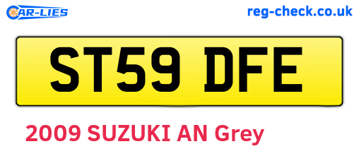 ST59DFE are the vehicle registration plates.