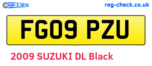 FG09PZU are the vehicle registration plates.