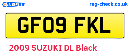 GF09FKL are the vehicle registration plates.
