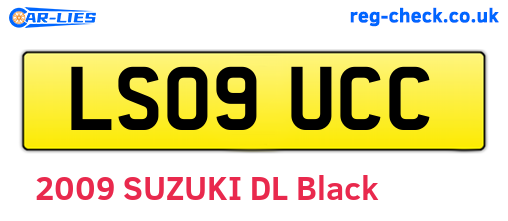 LS09UCC are the vehicle registration plates.