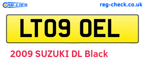 LT09OEL are the vehicle registration plates.