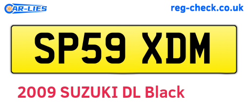 SP59XDM are the vehicle registration plates.