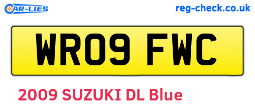 WR09FWC are the vehicle registration plates.