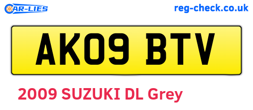 AK09BTV are the vehicle registration plates.
