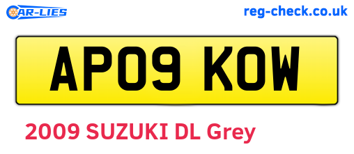 AP09KOW are the vehicle registration plates.