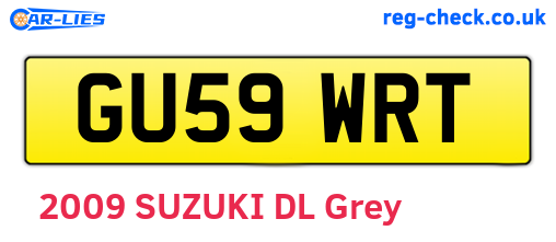 GU59WRT are the vehicle registration plates.