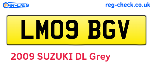 LM09BGV are the vehicle registration plates.