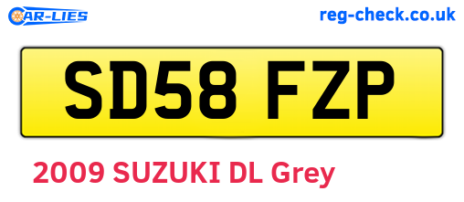 SD58FZP are the vehicle registration plates.