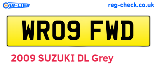 WR09FWD are the vehicle registration plates.