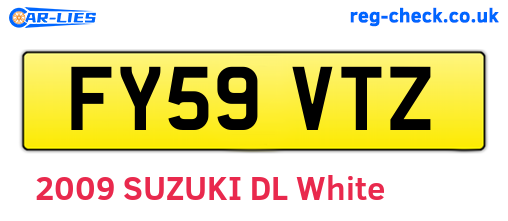 FY59VTZ are the vehicle registration plates.