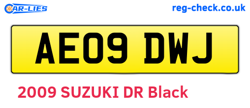AE09DWJ are the vehicle registration plates.