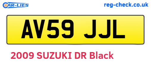 AV59JJL are the vehicle registration plates.