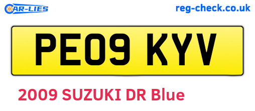 PE09KYV are the vehicle registration plates.