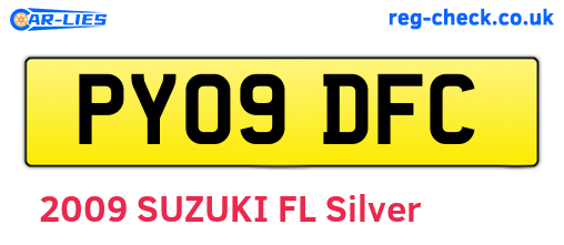 PY09DFC are the vehicle registration plates.