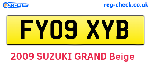 FY09XYB are the vehicle registration plates.
