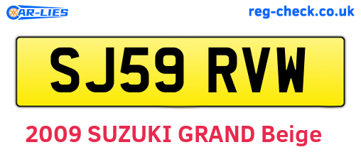 SJ59RVW are the vehicle registration plates.