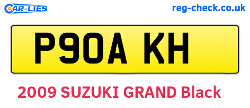 P90AKH are the vehicle registration plates.