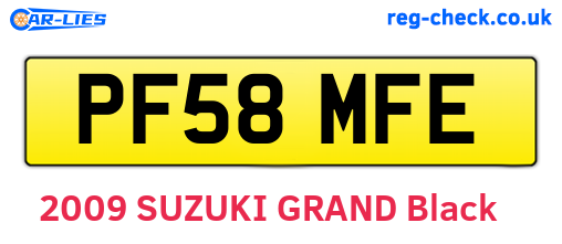 PF58MFE are the vehicle registration plates.