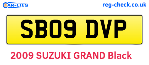SB09DVP are the vehicle registration plates.