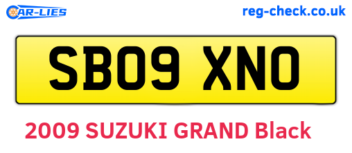 SB09XNO are the vehicle registration plates.