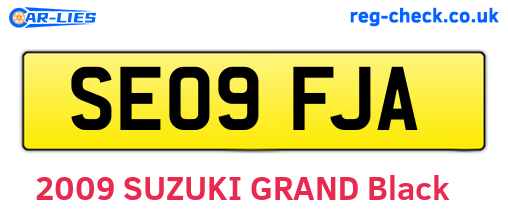 SE09FJA are the vehicle registration plates.