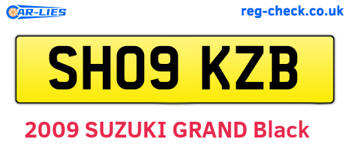 SH09KZB are the vehicle registration plates.