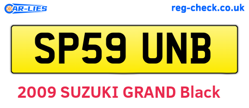 SP59UNB are the vehicle registration plates.