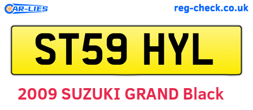 ST59HYL are the vehicle registration plates.