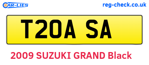 T20ASA are the vehicle registration plates.