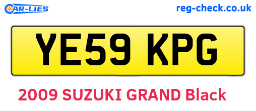 YE59KPG are the vehicle registration plates.