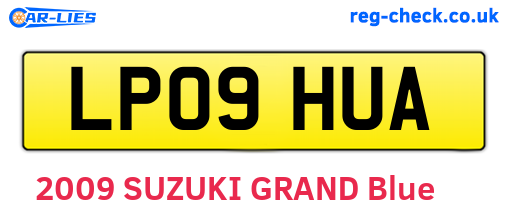 LP09HUA are the vehicle registration plates.