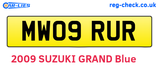 MW09RUR are the vehicle registration plates.