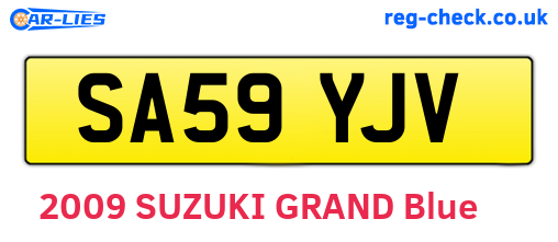 SA59YJV are the vehicle registration plates.