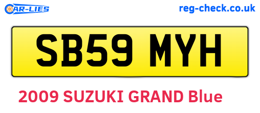 SB59MYH are the vehicle registration plates.