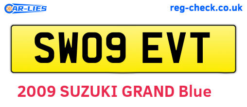 SW09EVT are the vehicle registration plates.