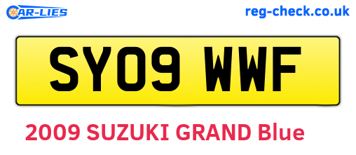 SY09WWF are the vehicle registration plates.