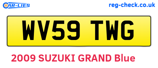 WV59TWG are the vehicle registration plates.