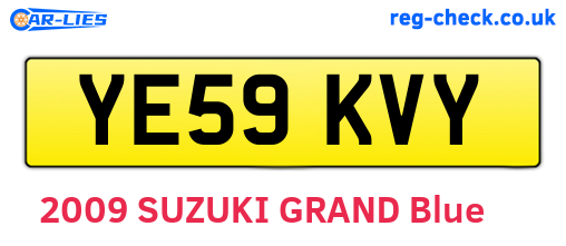 YE59KVY are the vehicle registration plates.