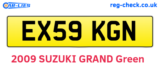 EX59KGN are the vehicle registration plates.