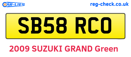 SB58RCO are the vehicle registration plates.