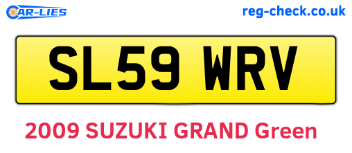 SL59WRV are the vehicle registration plates.