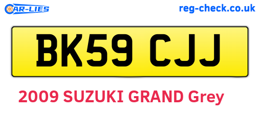 BK59CJJ are the vehicle registration plates.