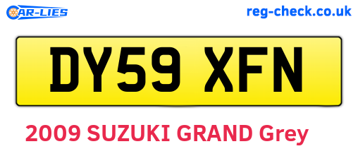 DY59XFN are the vehicle registration plates.