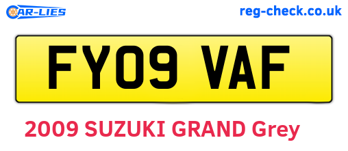 FY09VAF are the vehicle registration plates.