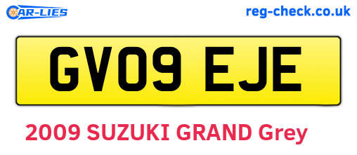 GV09EJE are the vehicle registration plates.